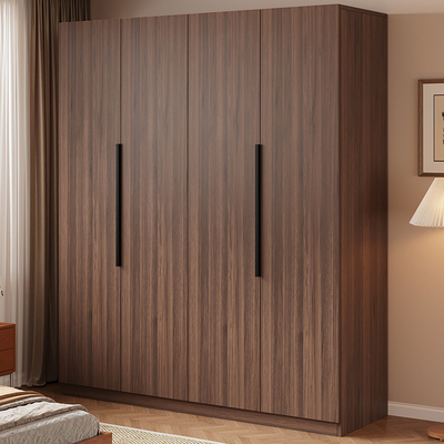 实木衣柜家用卧室出租房用小户型中古风简易定制柜子儿童收纳衣橱