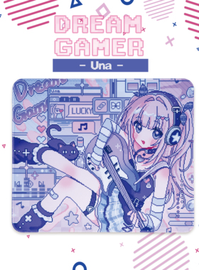 逐梦者Una-v2-KON二次元像素风布垫细面顺滑亲肤速度型鼠标垫