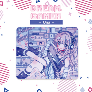 逐梦者Una-v2-KON二次元像素风布垫细面顺滑亲肤速度型鼠标垫