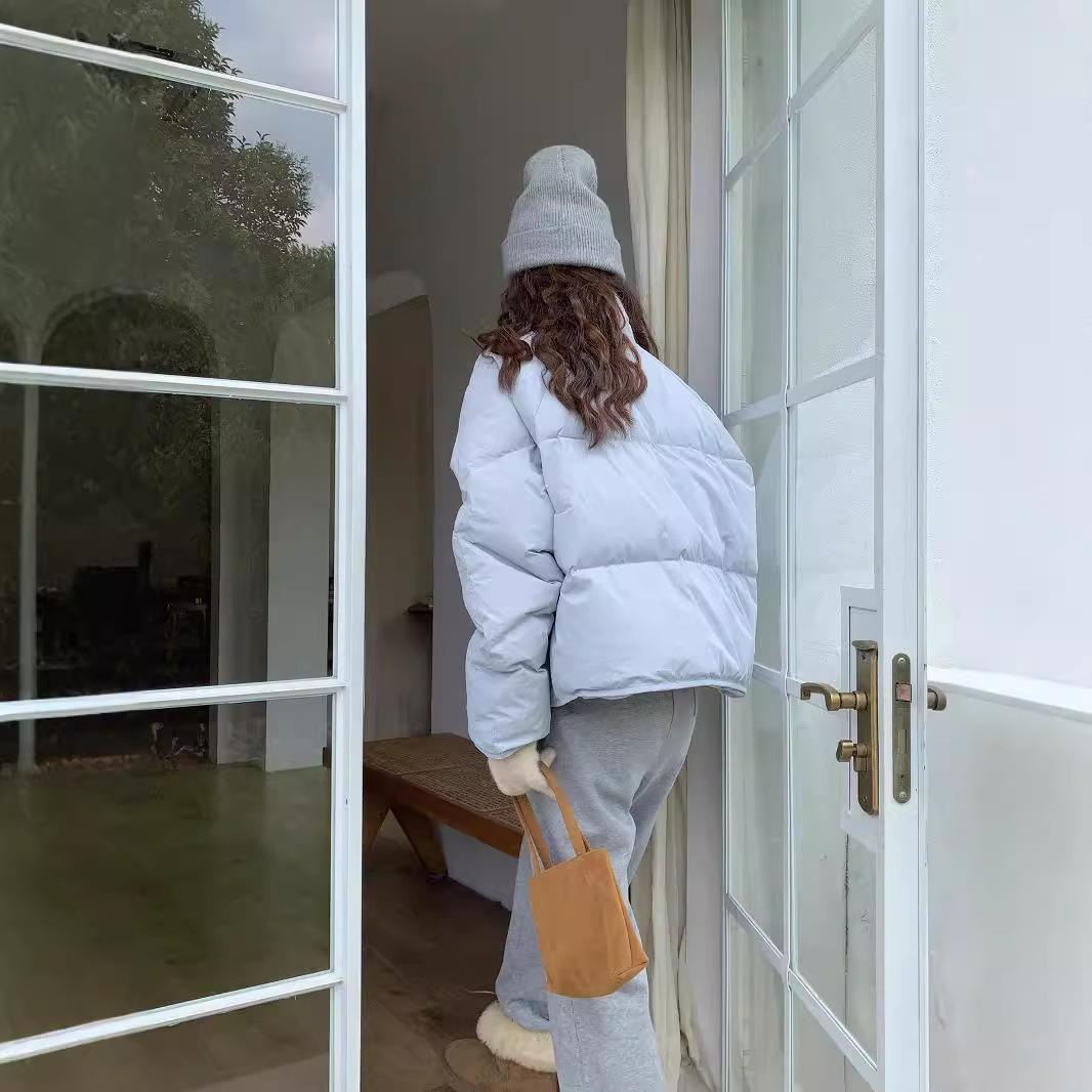 明摩奶呼呼短款羽绒服女2025年新款小个子韩版加厚亮世秋冬季外套