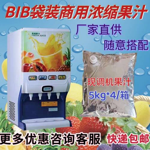 BIB10倍浓缩果汁果茶5升袋装原浆包现调饮料商用柳橙蓝莓包邮