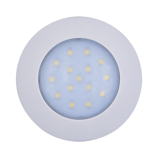 6000K 色温5000 房车游艇改装 12LED圆形车内照明灯75MM