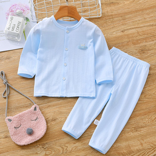 空调分体开衫秋衣幼儿夏天家居服