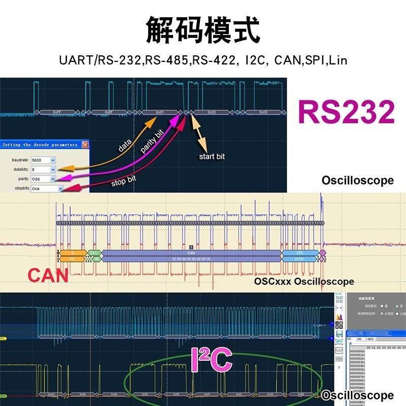 乐拓OSCH02HUSB虚拟示波器接电脑安卓手机讯号源逻辑分析仪