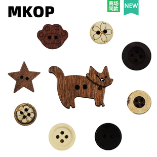 Mkop洞洞鞋配饰高级感鞋扣配件纽扣猫咪复古鞋花适配Crocs/Cross