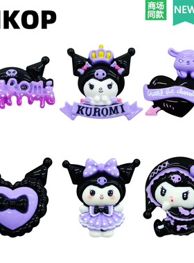 Mkop洞洞鞋配饰高级感鞋扣配件卡通紫色猫咪鞋花适配Crocs/Cross