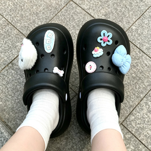 MKOP洞洞鞋配饰高级感鞋扣配件玩偶小狗蛋糕鞋花适配Cross/Crocs