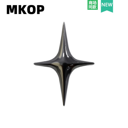 Mkop洞洞鞋配饰高级感鞋扣复古十字星鞋花装饰扣适配Cross/Crocs