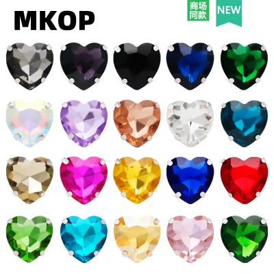 Mkop洞洞鞋配饰水晶钻石鞋花