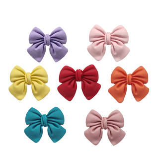 Mkop洞洞鞋配饰diy鞋扣配件蝴蝶结可爱鞋花装饰扣适配Cross/Crocs