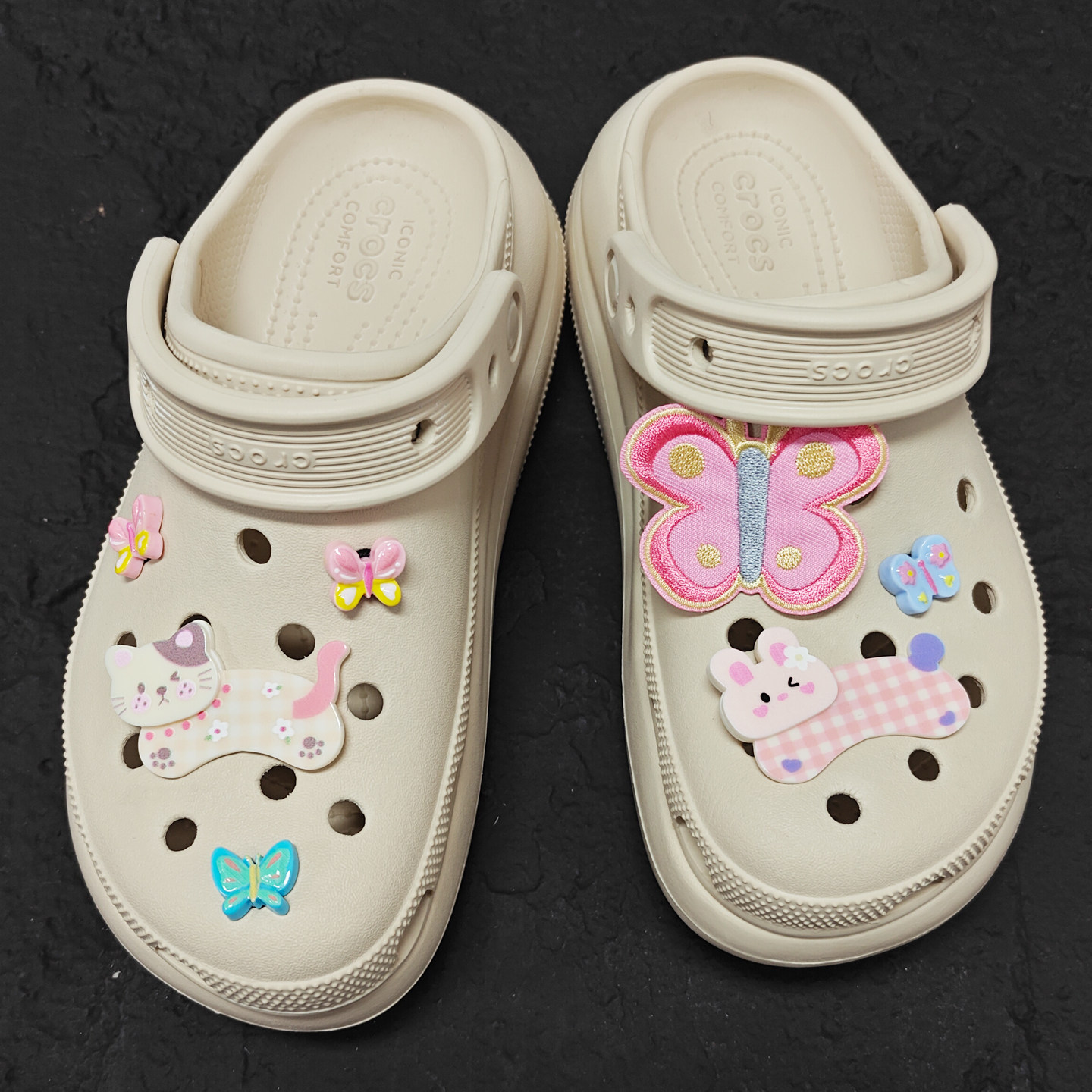 Mkop洞洞鞋配饰diy高级感鞋扣配件猫咪蝴蝶鞋花适配Crocs/Cross,服饰配件/皮带/帽子/围巾,鞋扣,淘宝优惠券,粉丝福利购,淘宝优惠卷