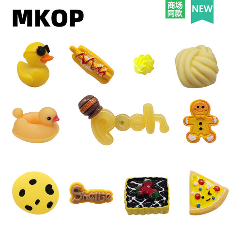 Mkop洞洞鞋配饰diy高级感鞋扣配件饼干姜饼人鞋花适配Crocs/Cross