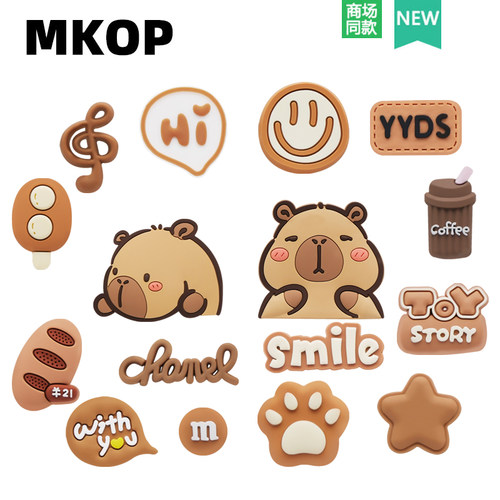 Mkop洞洞鞋配饰卡比巴拉鞋花