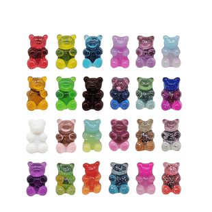 Mkop洞洞鞋配饰diy鞋扣配件可爱橡皮熊鞋花装饰扣适配Cross/Crocs