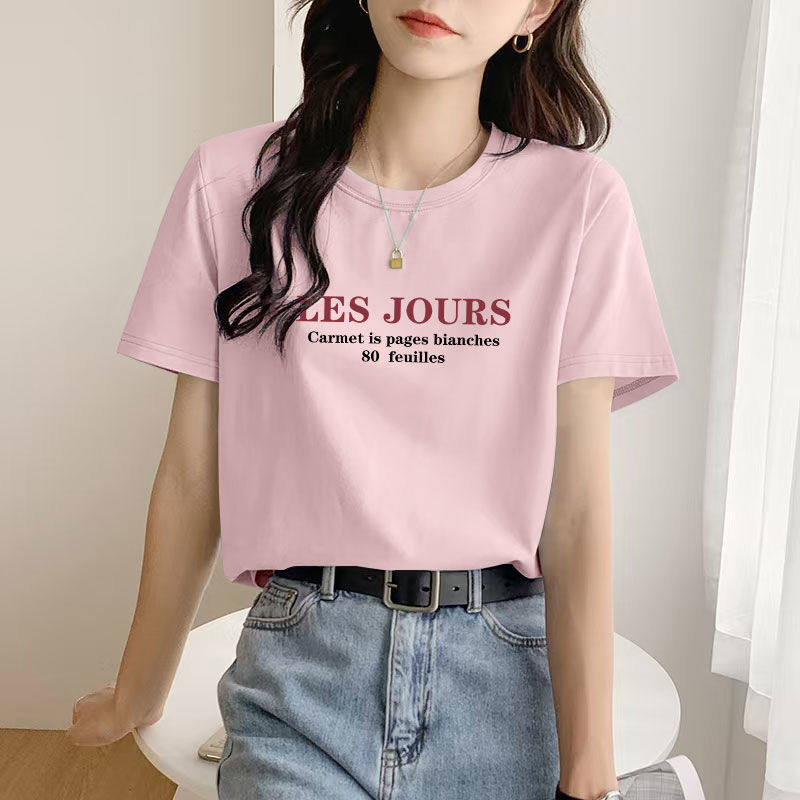 品质纯棉短袖t恤女夏装