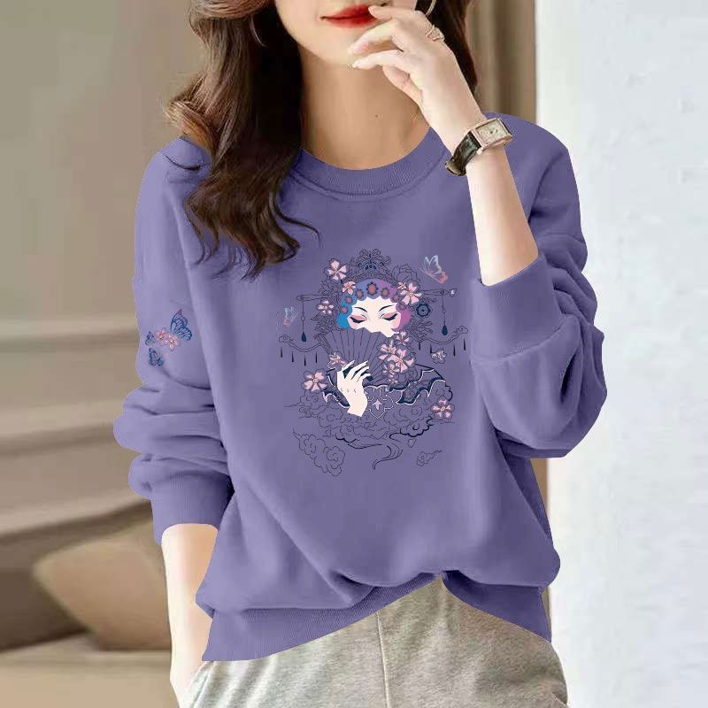 春秋纯棉时尚女士卫衣韩版洋气