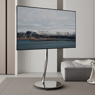 电视机支架可移动不锈钢电视机架子带轮适配小米海信TCL32-75寸