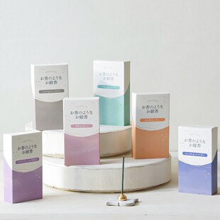 日本龟山 白茶茉莉花柑橘皂香金木犀无花果紫檀香短寸线香少烟