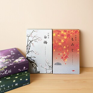 日本香彩堂 微烟京线香 白檀/樱花/八重樱/沙罗双树/枫叶/绿茶