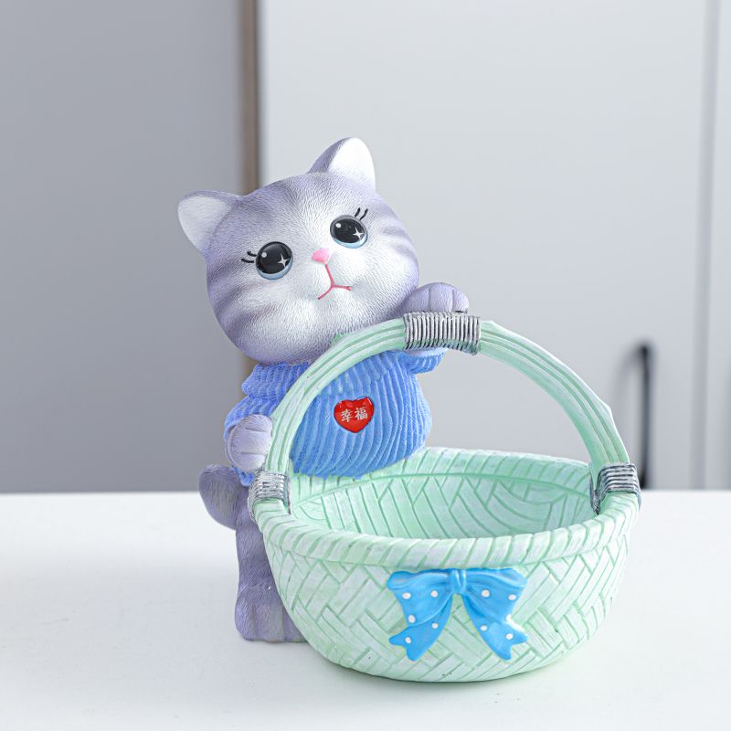 研质树脂收纳可爱客厅装饰摆件