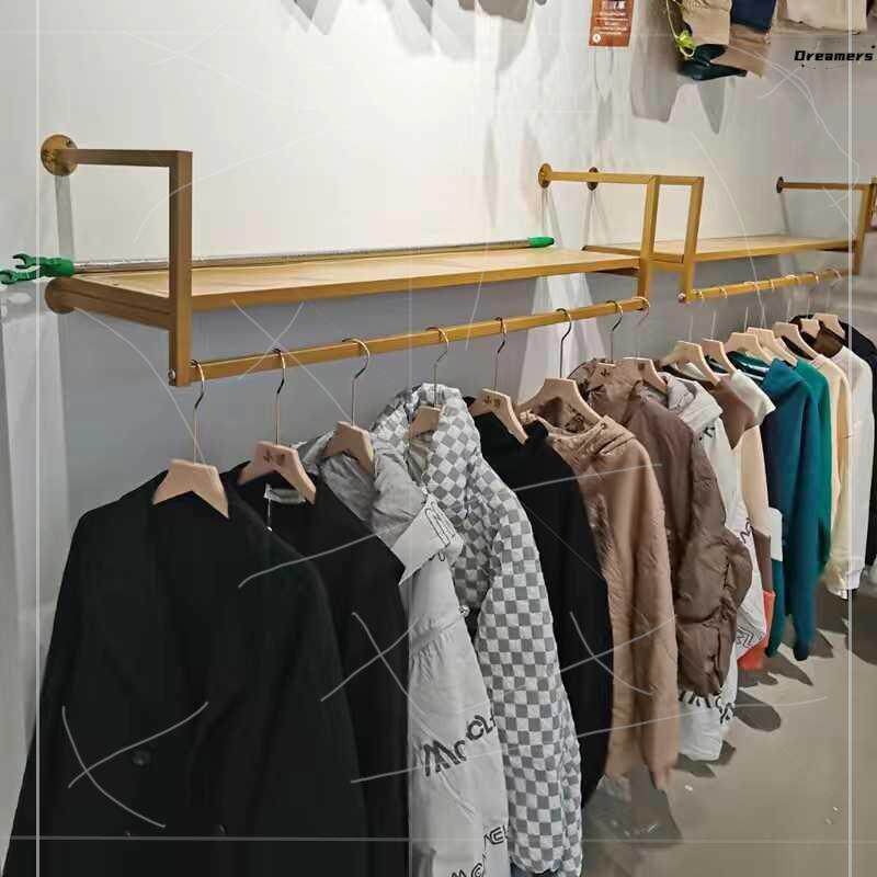 加粗方管展示架服装店挂板上墙挂