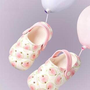 儿童拖鞋宝宝洞洞鞋夏季女童包头凉拖儿童鞋室内室外可下水防厂家