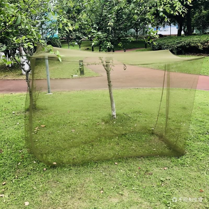 户外旅行蚊帐单人折叠床蚊帐军绿色野营草地防蚊虫夏季蚊帐免厂家