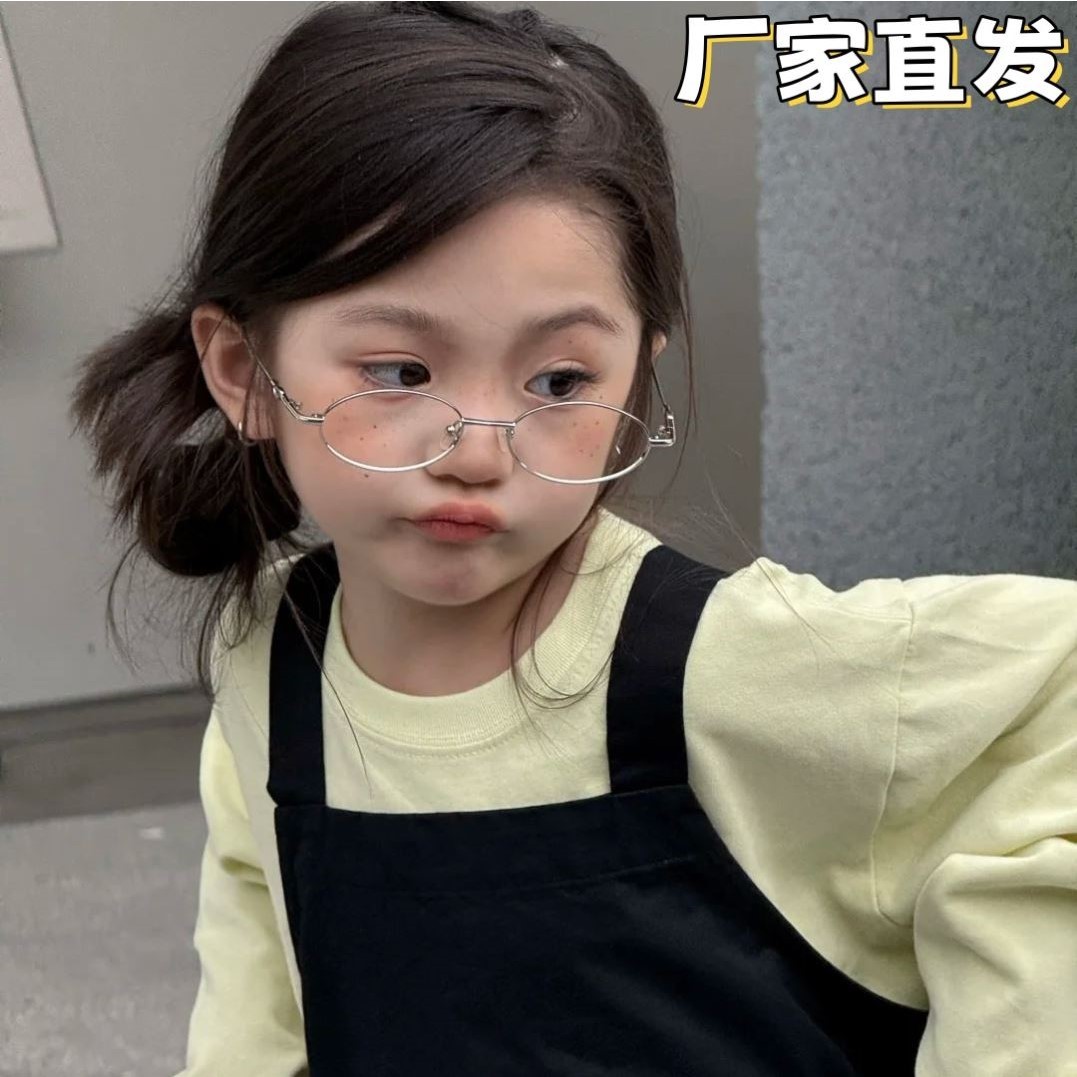 复古小框银丝书呆子眼镜