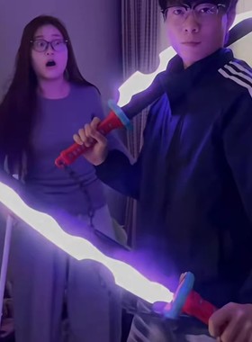 鬼灭之刃周边音之柱双刀光剑日轮刀炫酷发光喷雾儿童玩具生日礼物