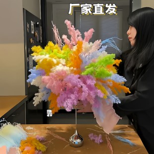 白日焰火永生花装 感 仪式 饰花束diy材料包餐桌氛围摆件 宅家