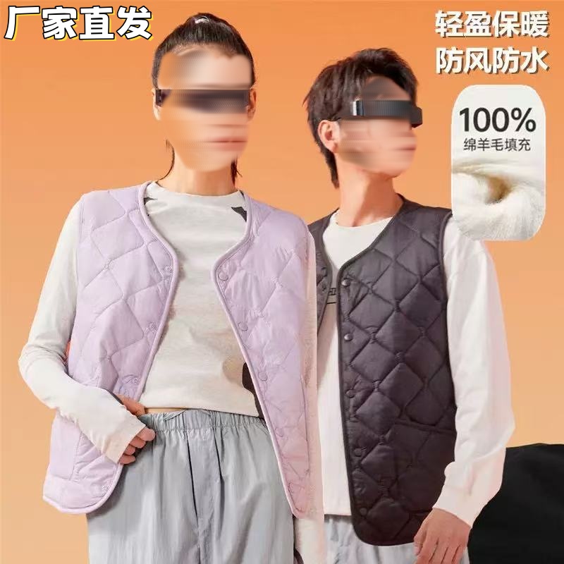 五只白鹅同款马甲充气绒保暖马夹