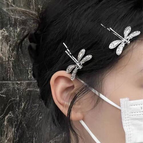 老友记Emily蜻蜓发夹凌乱美一字夹欧美复古发卡刘海边夹发饰头饰