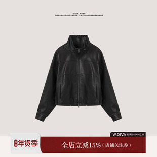 【影迹】土耳其进口中东小羔羊无涂层皮立领皮衣53C153112