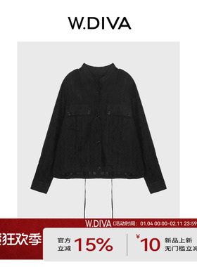 魏老板【黑束迹】黑色天丝亚麻通勤风洋气衣服格纹外套53C182417