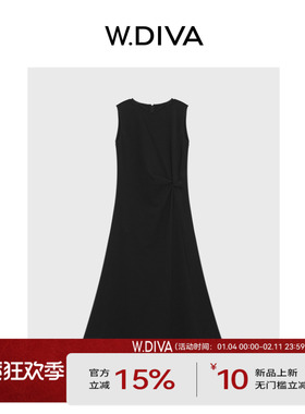 魏老板【维纳斯之结】法式慵懒罗马布立体剪裁连衣裙女52D102091