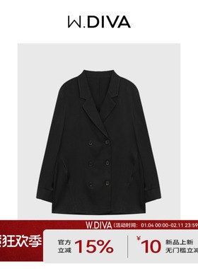 魏老板【你的魅力】慵懒休闲醋酸缎排扣西装外套1CDMC9212
