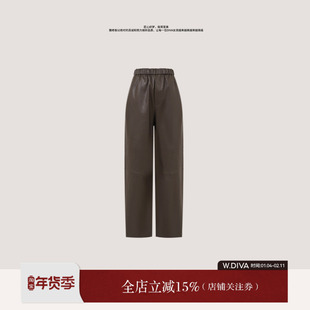 【超模皮裤】秋冬新款英国进口全植鞣弹力羊皮裤54K033302