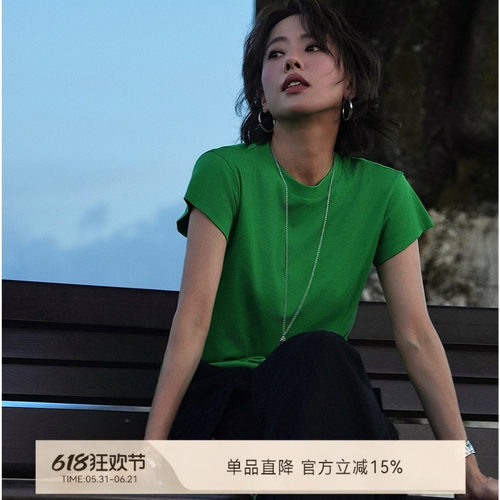 魏老板夏季精梳全棉短袖女T恤