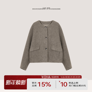 藏地软黄金高级牦牛绒拉绒呢大衣外套53C122638 雪域暖金