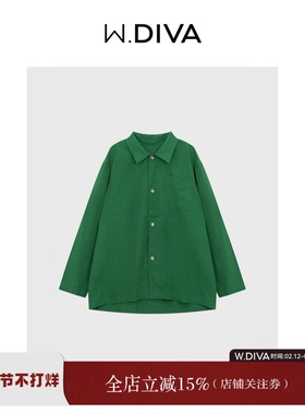 魏老板【工藤】春季欧若风绿色个性气质亚麻休闲长袖衬衫 51S2512