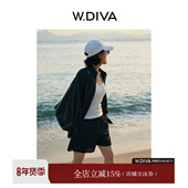 菱镜 尼龙防晒百搭老钱风清冷衬衫 短裤 魏老板 套装 女52D172132