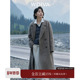 安哥拉山羊马海毛美拉德大翻领长款 沙丘 大衣女54C252746