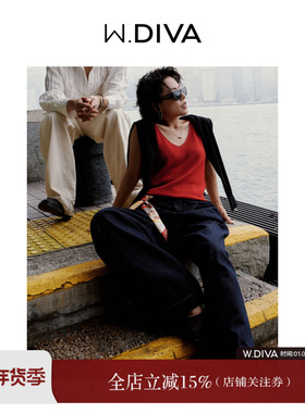 魏老板【胭脂扣】百搭休闲复古高腰宽松阔腿直筒牛仔裤51K011634