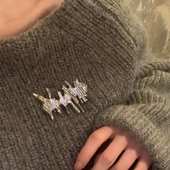 欧美个性 大衣别针胸花百搭配饰 不规则金属胸针简约小众设计感西装