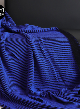 MUYI HOME幻影科技蓝纯棉针织毯子样板间装饰盖毯休闲沙发毯毛毯