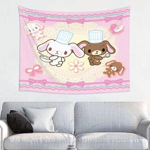 S-Sugarbunnies Anime Print Large Tapestry Wall Hanging Hippi