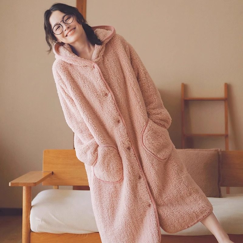 维多利亚冬季保暖珊瑚绒2025睡衣女过膝睡袍法兰绒连帽家居服套装,女士内衣/男士内衣/家居服,睡衣/家居服套装,淘宝优惠券,粉丝福利购,淘宝优惠卷