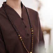 拈花缘禅意中国风复古文艺百搭显瘦纯棉长袖 T恤上衣女春秋