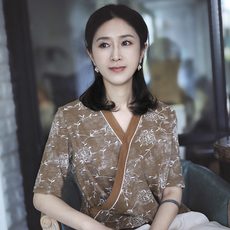 китайский костюм 复古文艺轻中式中国风纯棉斜襟汉服上衣女禅茶服夏款v领修身显瘦