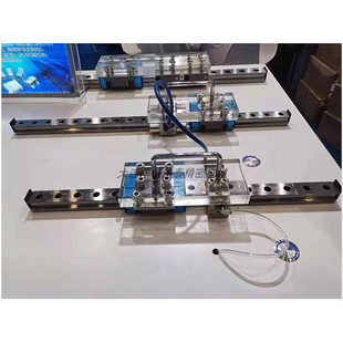 气压钳制器f直线导轨滚珠滚柱滑块夹紧装置导轨锁气动常闭国产